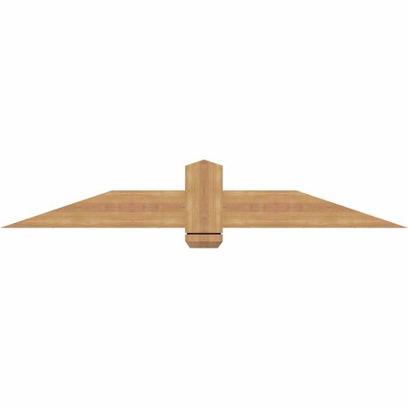 Ekena Millwork Eugene Smooth Timber Gable Bracket, Western Red Cedar, 60"W x 10"H x 1 1/2"D x 5 1/2"F, 4/12 Pitch GBW060X10X0206EUG00SWR
